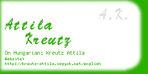 attila kreutz business card